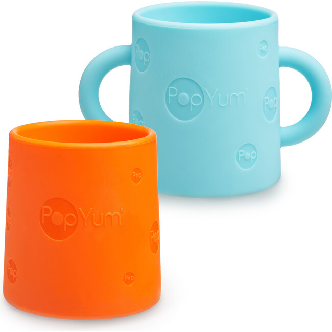 Silicone Training Cup, Sky Blue & Orange (Pack Of 2)