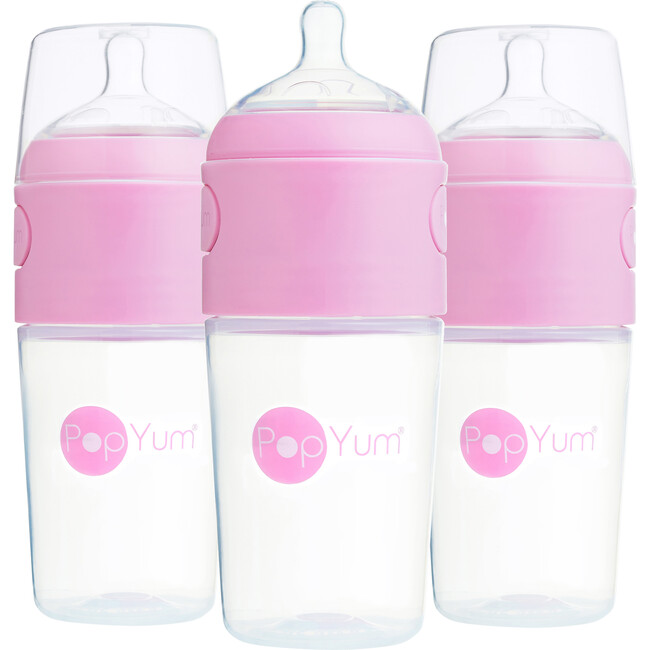 9 oz Anti-Colic Formula Making Baby Bottle, Pink (Pack Of 3)