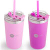 13 oz Insulated Stainless Steel Kids’ Cups, Purple & Pink (Pack Of 2) - Other Accessories - 1 - thumbnail