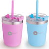 9 oz Insulated Stainless Steel Kids’ Cups, Blue & Pink (Pack Of 2) - Other Accessories - 1 - thumbnail