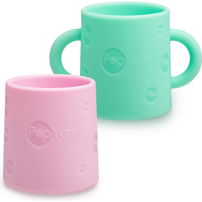 Silicone Training Cup, Mint Green & Pastel Pink (Pack Of 2)