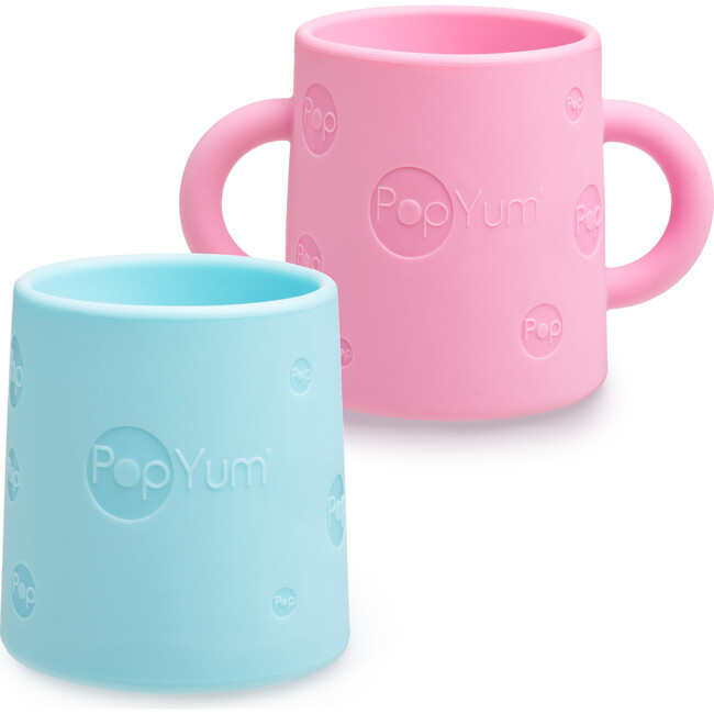 Silicone Training Cup, Orchid Pink & Sky Blue (Pack Of 2)