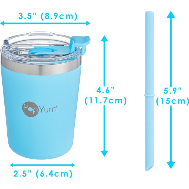 9 oz Insulated Stainless Steel Kids’ Cups, Blue & Pink (Pack Of 2) - Other Accessories - 2