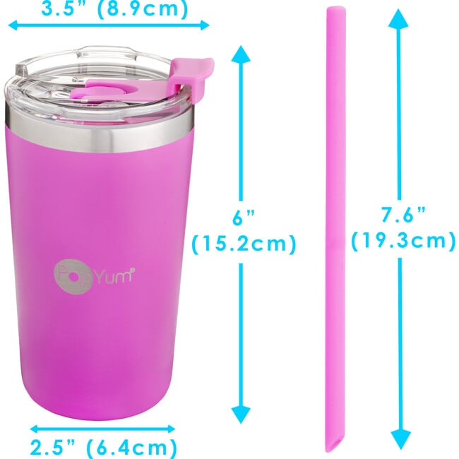 13 oz Insulated Stainless Steel Kids’ Cups, Purple & Pink (Pack Of 2) - Other Accessories - 2