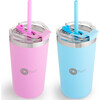 13 oz Insulated Stainless Steel Kids’ Cups, Blue & Pink (Pack Of 2) - Other Accessories - 1 - thumbnail