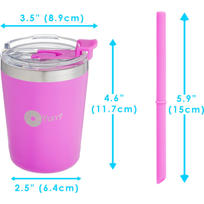 9 oz Insulated Stainless Steel Kids’ Cups, Purple & Pink (Pack Of 2) - Other Accessories - 2