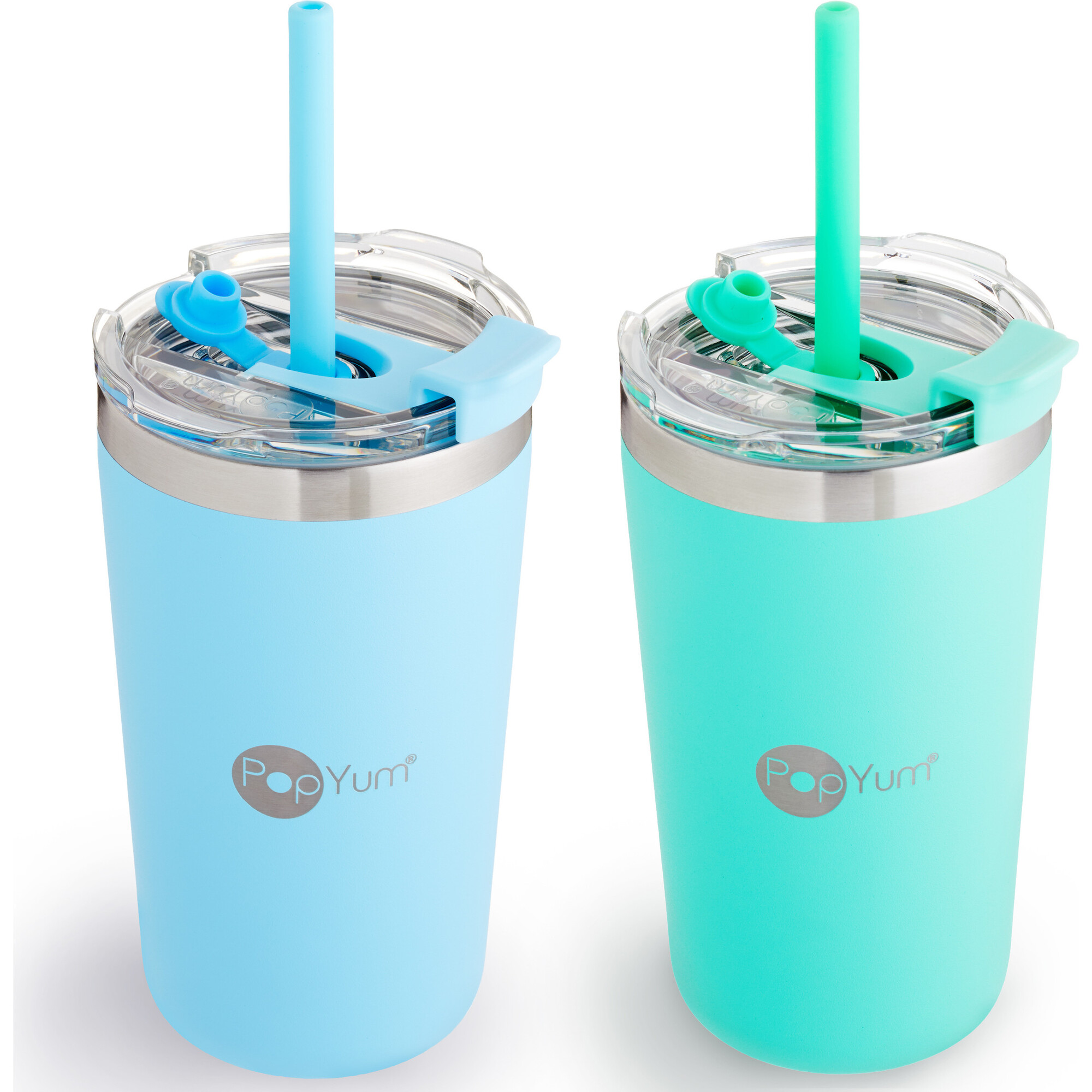 13 oz Insulated Stainless Steel Kids’ Cups, Blue & Green (Pack Of 2) - Other Accessories - 1