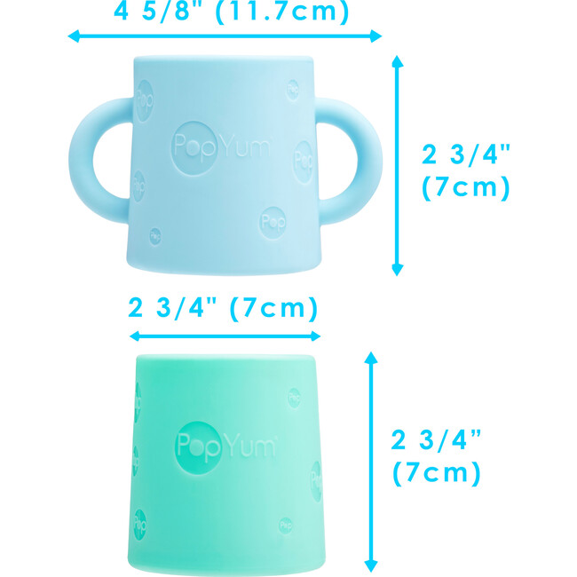 Silicone Training Cup, Sky Blue & Mint Green (Pack Of 2) - Other Accessories - 3