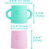 Silicone Training Cup, Mint Green & Pastel Pink (Pack Of 2) - Other Accessories - 3