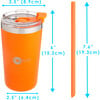 13 oz Insulated Stainless Steel Kids’ Cups, Orange & Blue (Pack Of 2) - Other Accessories - 2