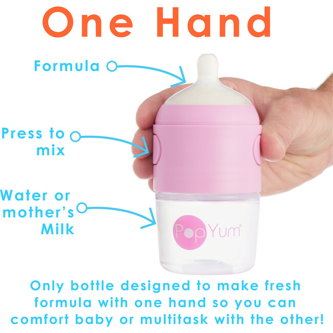 5 oz Anti-Colic Formula Making Baby Bottle, Pink (Pack Of 3) - Bottles - 3