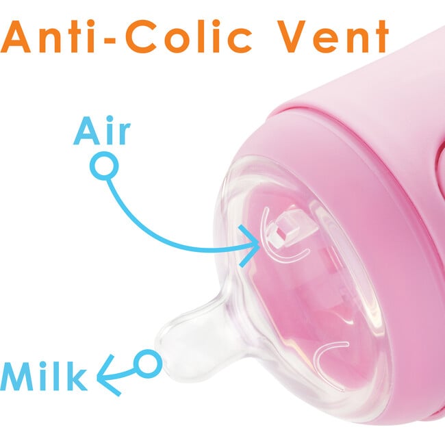 9 oz Anti-Colic Formula Making Baby Bottle, Pink (Pack Of 3) - Bottles - 4