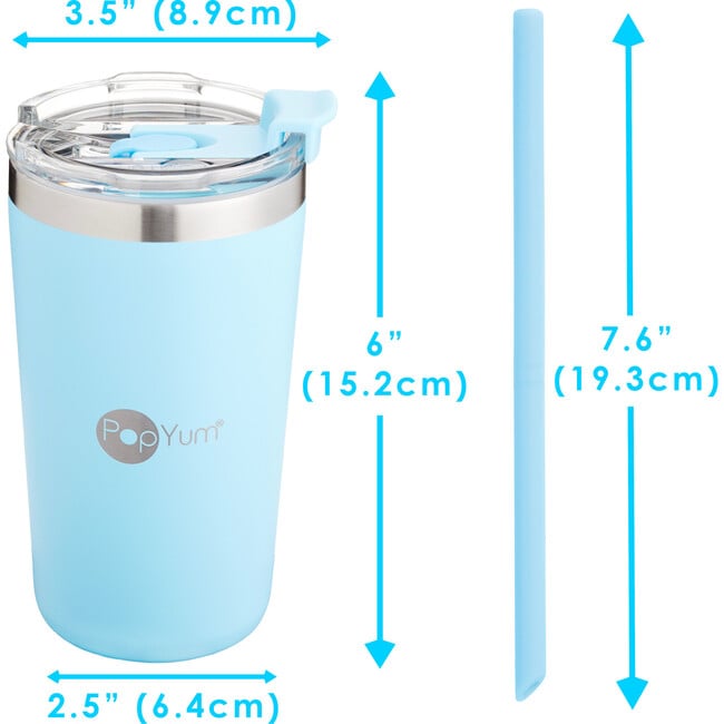 13 oz Insulated Stainless Steel Kids’ Cups, Blue & Green (Pack Of 2) - Other Accessories - 2