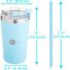 13 oz Insulated Stainless Steel Kids’ Cups, Blue & Green (Pack Of 2) - Other Accessories - 2