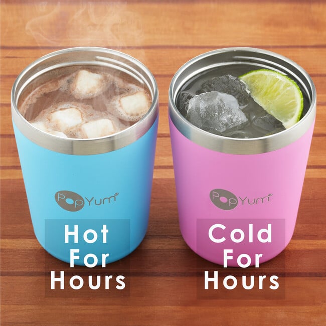 9 oz Insulated Stainless Steel Kids’ Cups, Green & Pink (Pack Of 2) - Other Accessories - 3