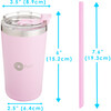 13 oz Insulated Stainless Steel Kids’ Cups, Green & Pink (Pack Of 2) - Other Accessories - 3