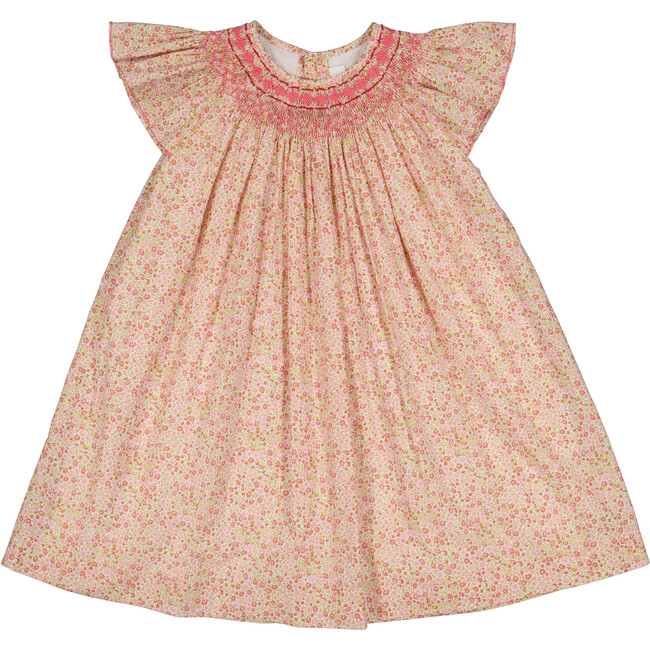 Eve Floral Bishop Dress, Pink