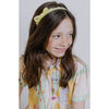 Thin Bow Headband, Satin Yellow - Headbands - 2