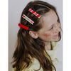 Kisses Besitos Hair Clips, Pink & Red (Set Of 3) - Hair Accessories - 2