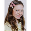 Heart Planet With Bow Pearlized Hair Clips, Pink (Set Of 2) - Hair Accessories - 2