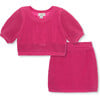 Crochet Skirt Set, Pink - Shorts - 1 - thumbnail