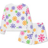Floral French Terry Set, White - Mixed Apparel Set - 2