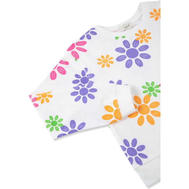Floral French Terry Set, White - Mixed Apparel Set - 3