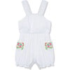 Baby Embroidered Romper, White - Rompers - 1 - thumbnail