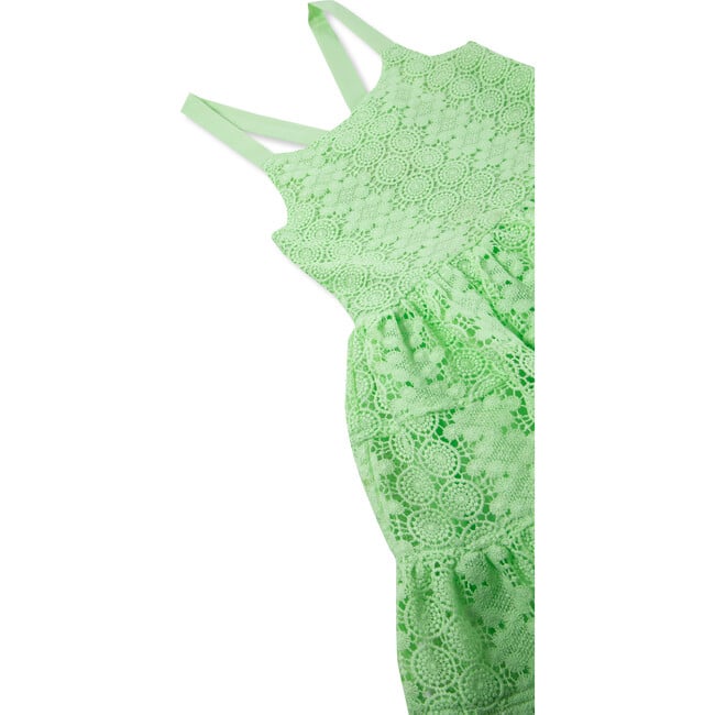 Lace Dress, Green - Dresses - 4