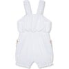 Baby Embroidered Romper, White - Rompers - 2