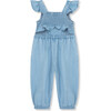 Baby Embroidered Jumpsuit, Chambray - Rompers - 5 - thumbnail