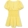 Smocked Romper, Yellow - Rompers - 3