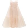 Embroidered Tulle Dress, Pink - Dresses - 1 - thumbnail