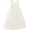 Embroidered Tulle Dress, White - Dresses - 1 - thumbnail