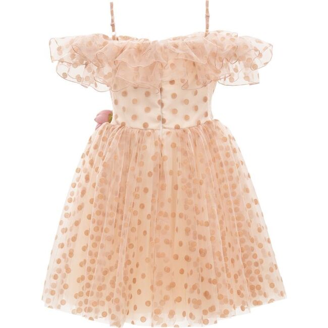 Chiffon Polka Dot Dress, Pink - Dresses - 3