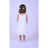 Square Tulle Overlay Dress, White - Dresses - 4