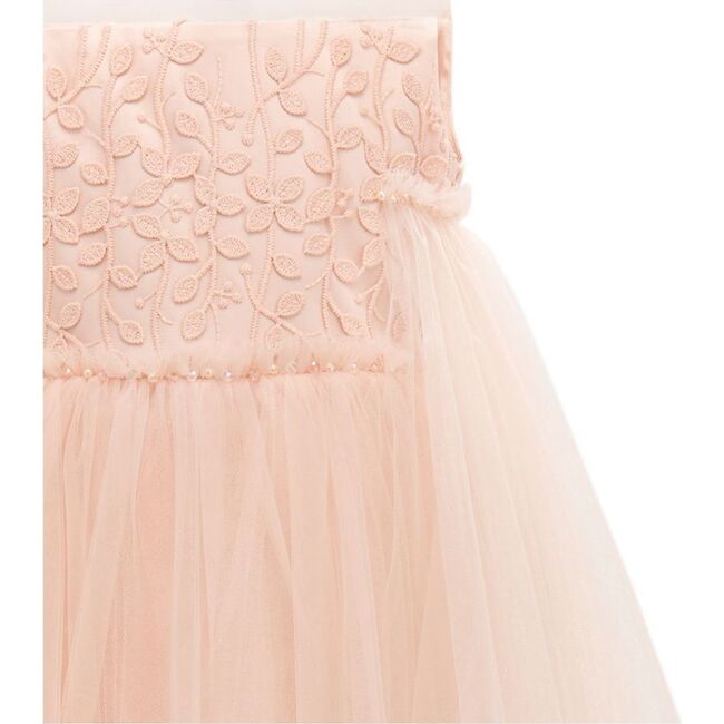 Embroidered Tulle Dress, Pink - Dresses - 4