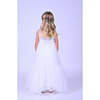 Embroidered Tulle Dress, White - Dresses - 4