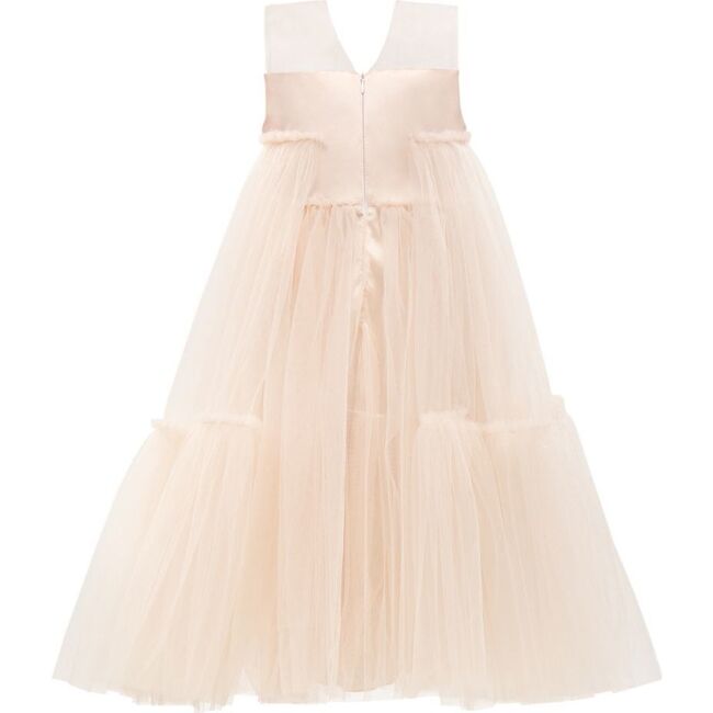 Embroidered Tulle Dress, Pink - Dresses - 5