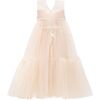 Embroidered Tulle Dress, Pink - Dresses - 5