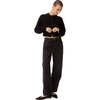 Women's Rita Ribbed Neck & Cuff Cropped Cardigan, Jet Black - Cardigans - 4