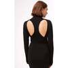 Women's Sofia Turtleneck Racer Mini Dress, Jet Black - Dresses - 2