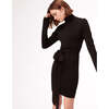 Women's Sofia Turtleneck Racer Mini Dress, Jet Black - Dresses - 3