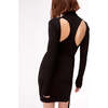 Women's Sofia Turtleneck Racer Mini Dress, Jet Black - Dresses - 4