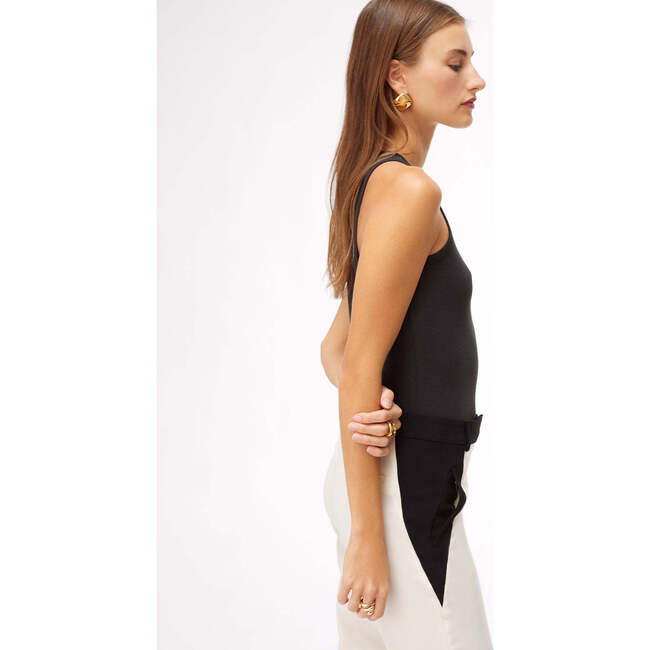 Women's Modal Jersey Knit Racer Tank Top, Washed Jet Black - Tank Tops - 2