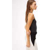 Women's Modal Jersey Knit Racer Tank Top, Washed Jet Black - Tank Tops - 2