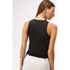 Women's Modal Jersey Knit Racer Tank Top, Washed Jet Black - Tank Tops - 3