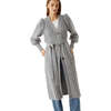 Women's Camille Popcorn Long Cardi Coat, Smoke Heather - Coats - 2