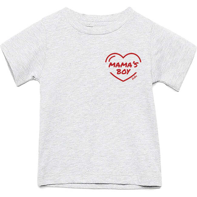 Mama's Boy Heart T-Shirt, Grey