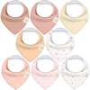 8-Pack Organic Baby Bandana Drool Bibs for Boys and Girls, Butterflies - Bibs - 1 - thumbnail